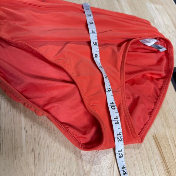 MAGICSUIT NWT Reese Cowl Back Tankini Top & Shirred Bikini Bottom Size 16 Orange - Picture 13 of 16